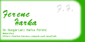 ferenc harka business card